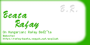 beata rafay business card